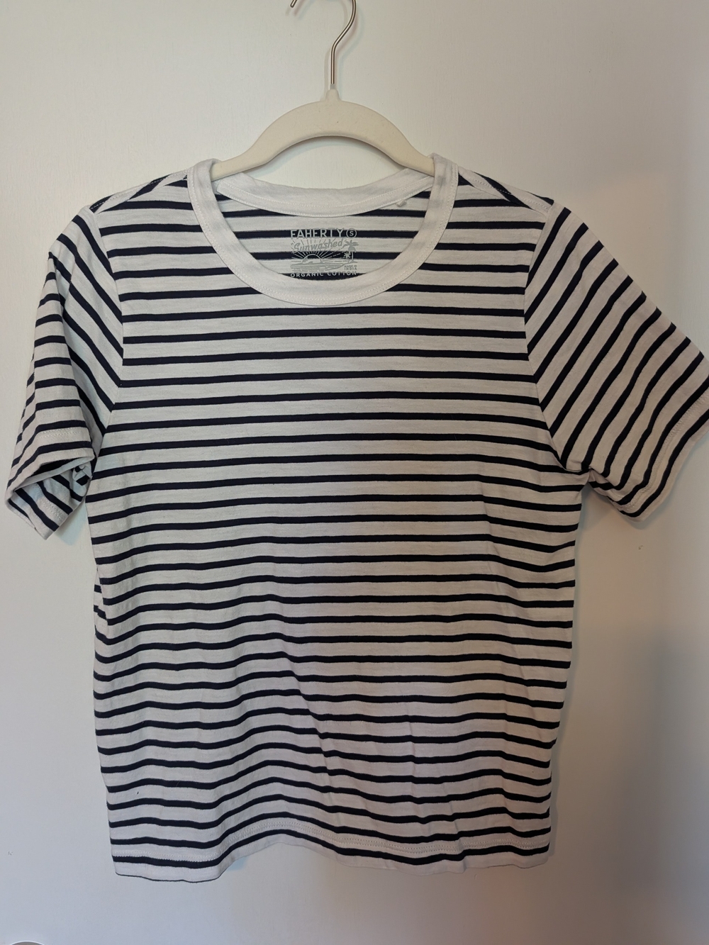 Faherty Sunwashed Striped Tee - Black & White